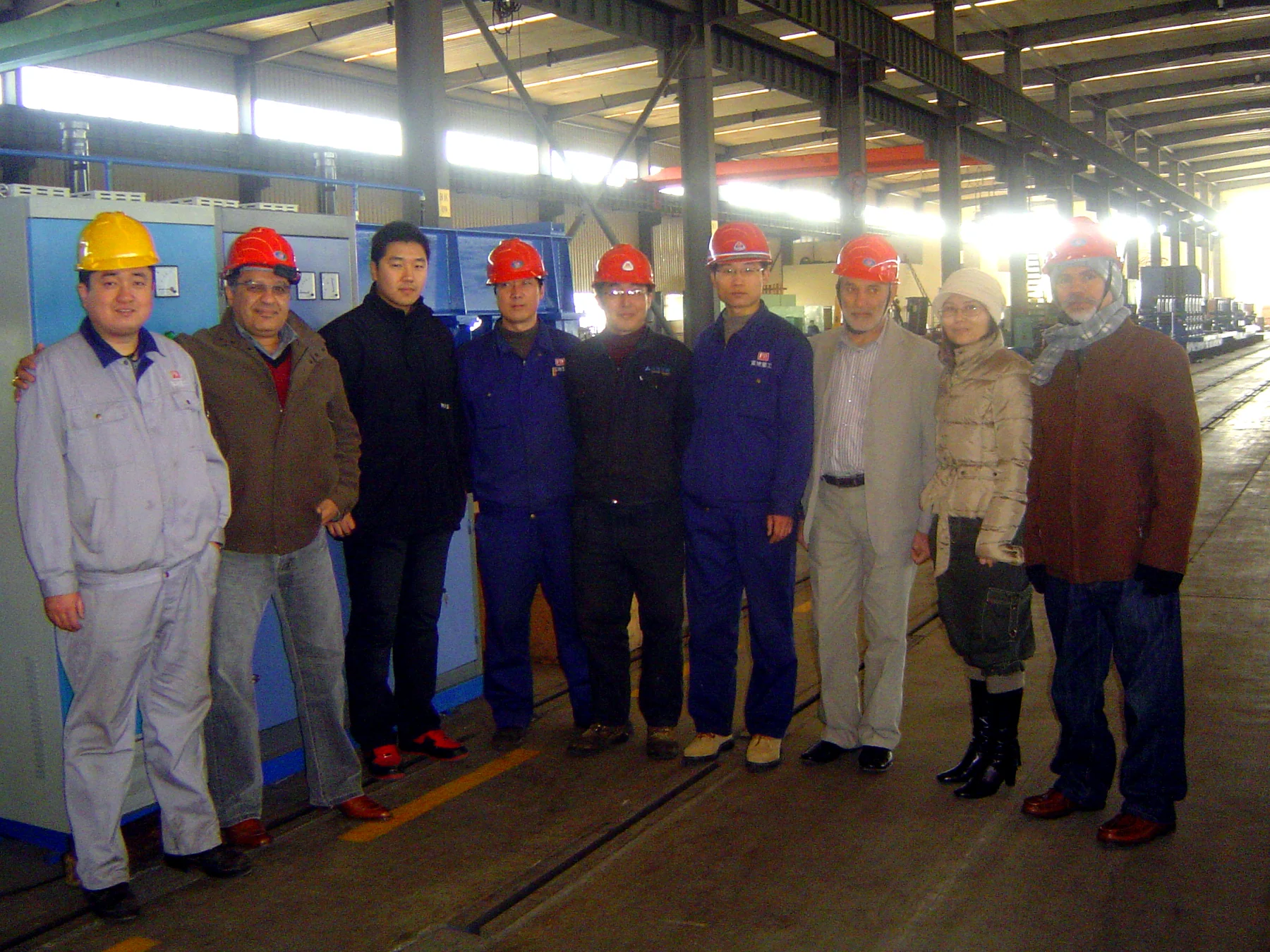 Project team during Dalian Field factory testing