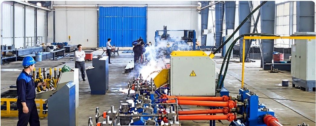 Jooybar Luleh Direct-Forming ERW line during production