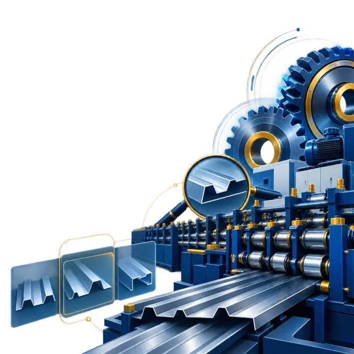 Conceptual illustration of industrial technology and machinery selection