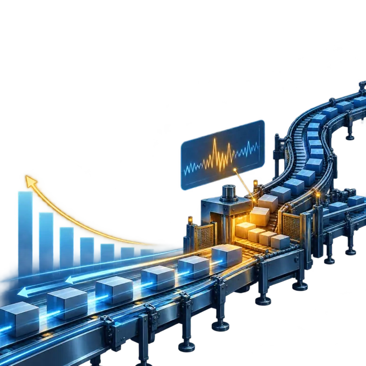 Conceptual illustration of production-line debottlenecking